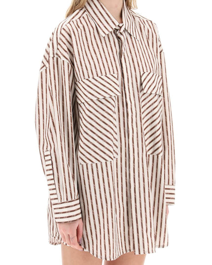 Amiri striped maxi shirt