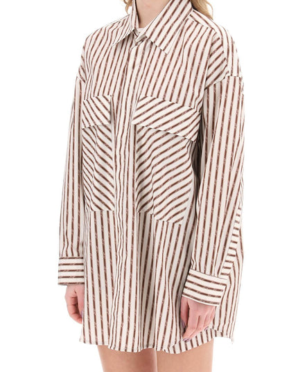 Amiri striped maxi shirt