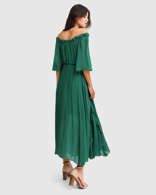 Amour Amour Ruffled Midi Dress