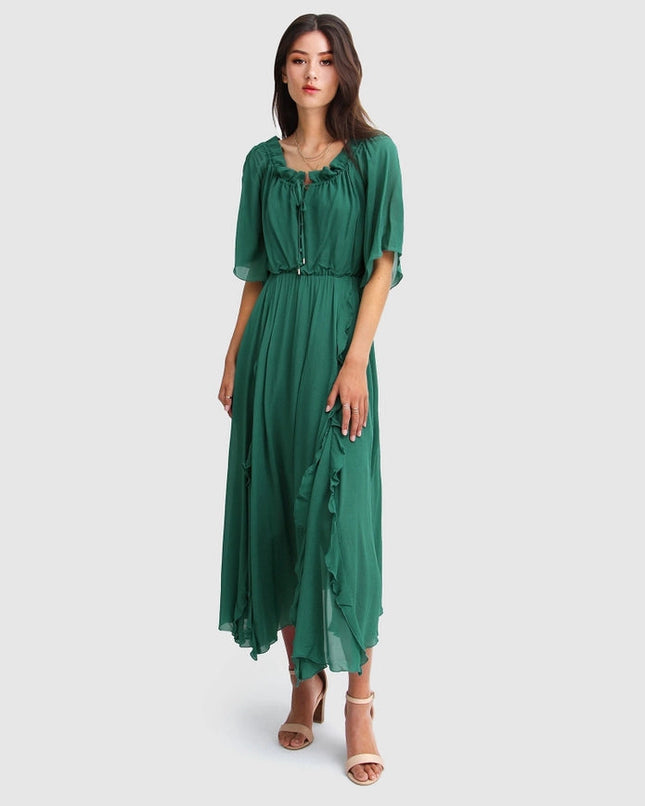 Amour Amour Ruffled Midi Dress