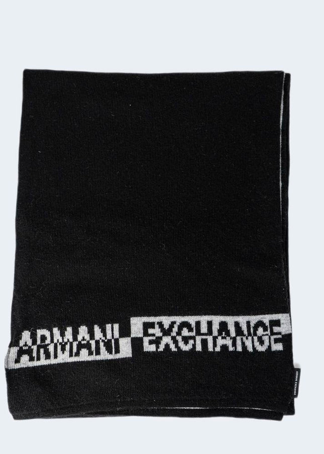 Armani Exchange Black Acrylic Scarf