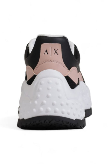 Armani Exchange Black And White Polyester Sneaker