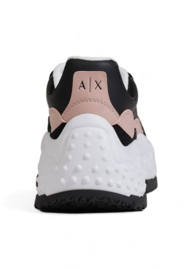 Armani Exchange Black And White Polyester Sneaker