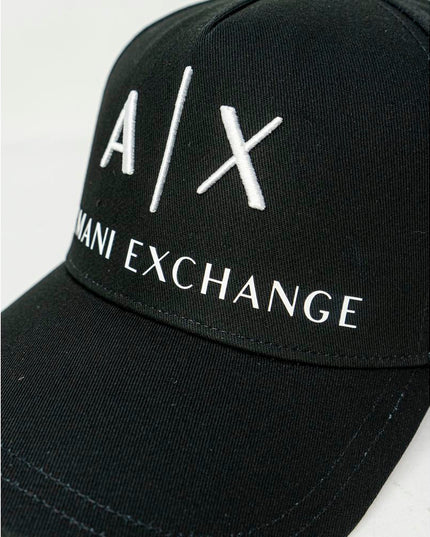 Armani Exchange Black Cotton Hats & Cap