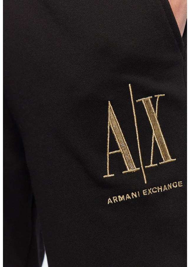 Armani Exchange Black Cotton Jeans & Pant