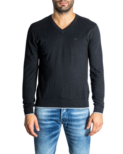 Armani Exchange Black Cotton T-Shirt