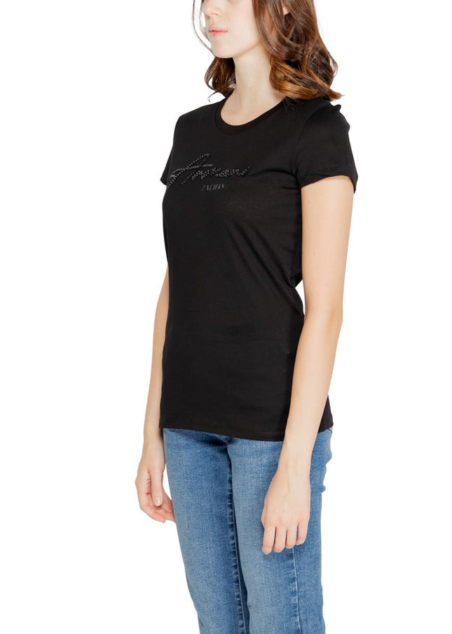 Armani Exchange Black Cotton Tops & T-Shirt