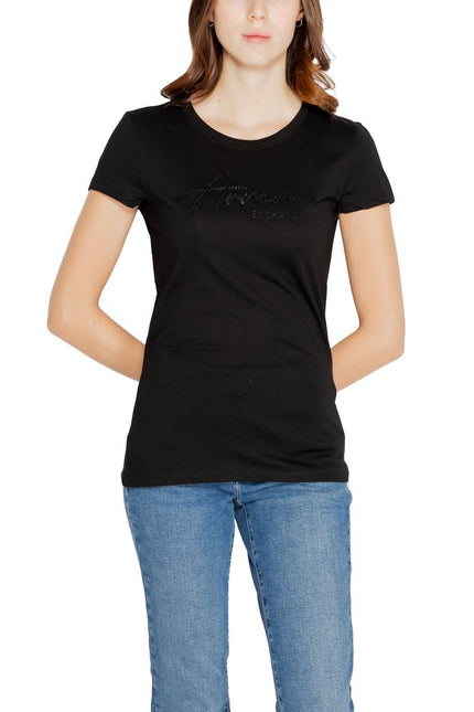 Armani Exchange Black Cotton Tops & T-Shirt