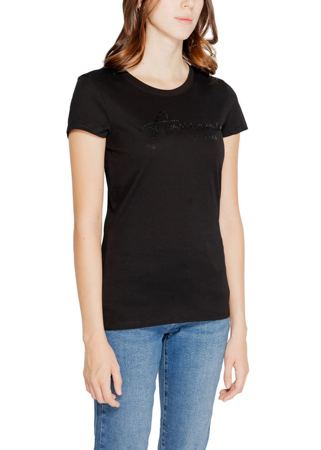 Armani Exchange Black Cotton Tops & T-Shirt