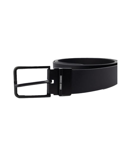 Armani Exchange Black Leather Belt