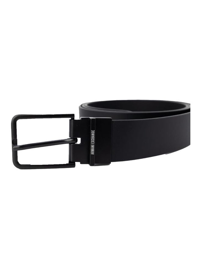 Armani Exchange Black Leather Belt