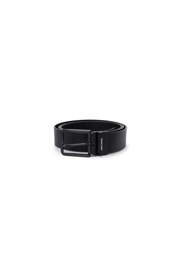 Armani Exchange Black Leather Belt