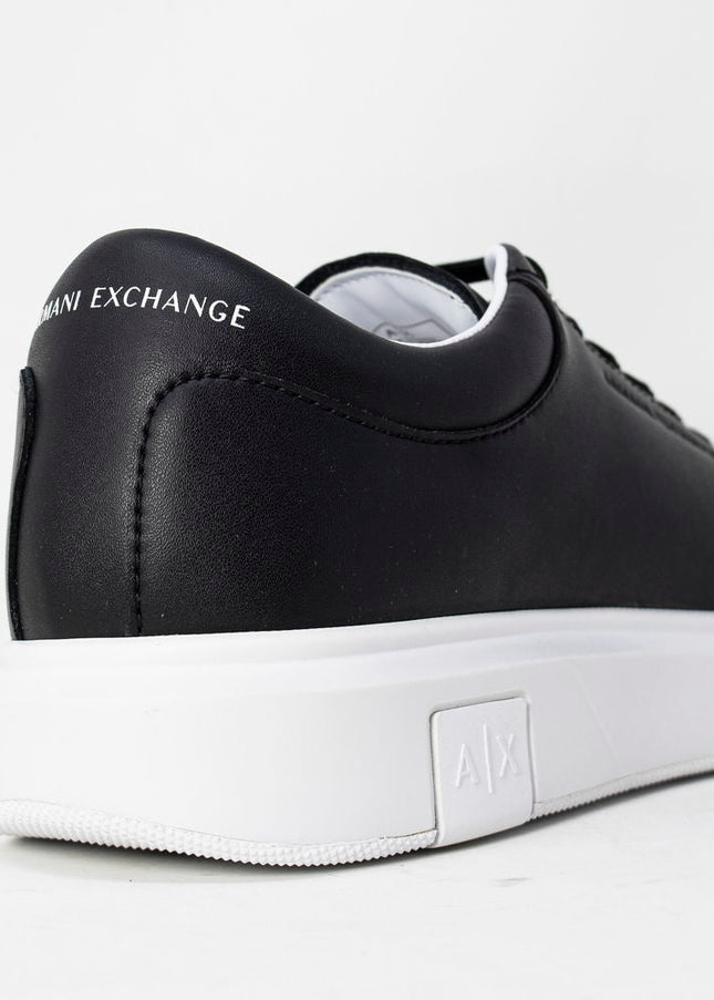 Armani Exchange Black Leather Sneaker