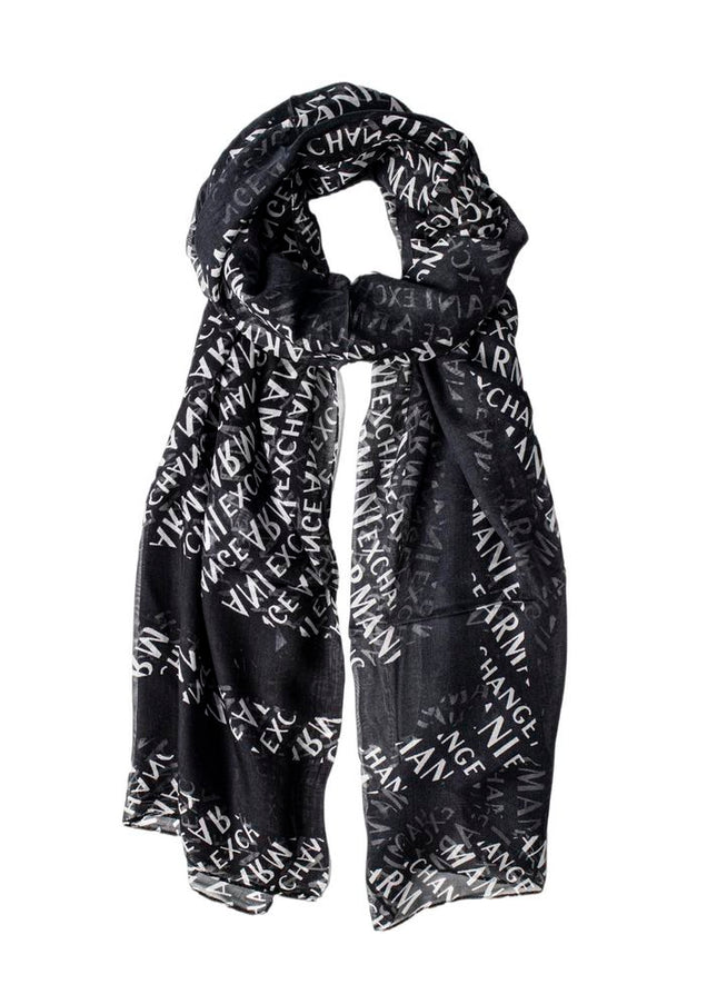 Armani Exchange Black Modal Scarf