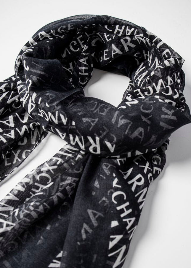 Armani Exchange Black Modal Scarf