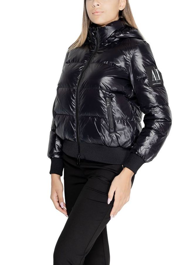 Armani Exchange Black Polyamide Jackets & Coat