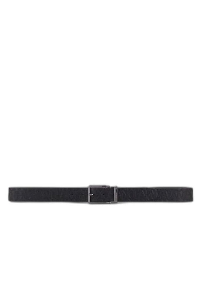 Armani Exchange Black Polyester Belt