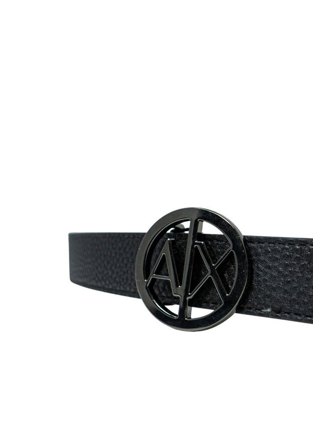 Armani Exchange Black Polyester Belt