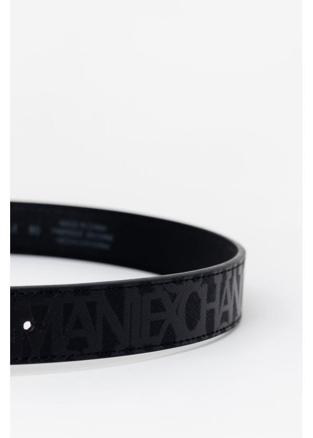 Armani Exchange Black Polyester Belt