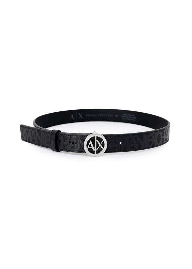 Armani Exchange Black Polyester Belt