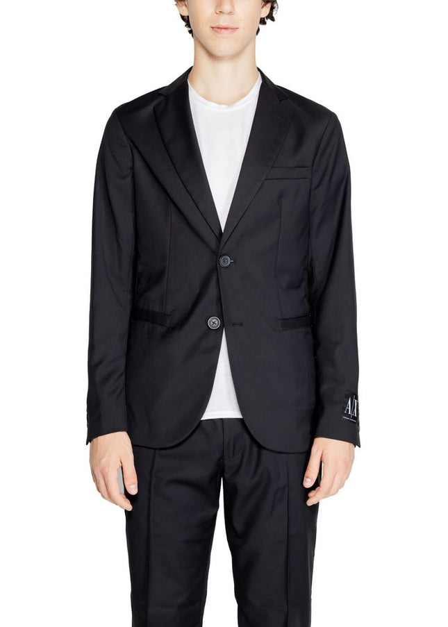 Armani Exchange Black Polyester Blazer