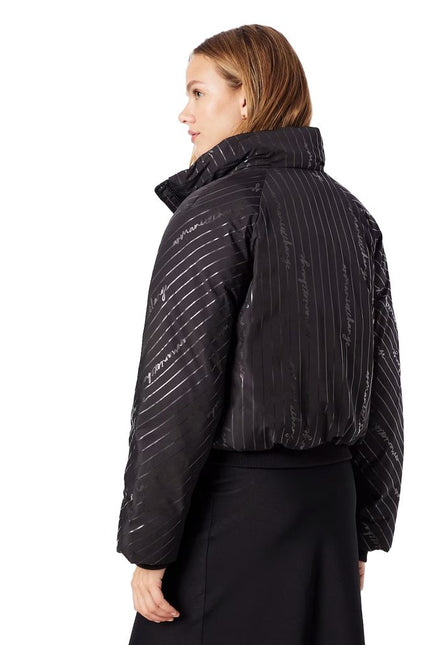 Armani Exchange Black Polyester Jackets & Coat