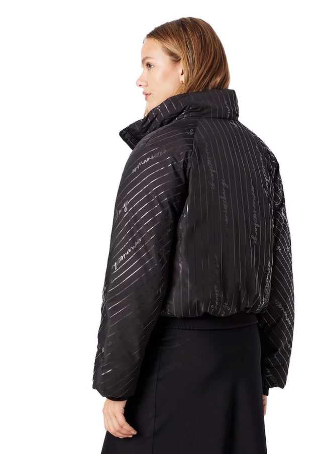 Armani Exchange Black Polyester Jackets & Coat