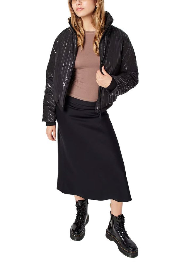 Armani Exchange Black Polyester Jackets & Coat