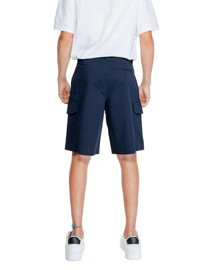 Armani Exchange Blue Cotton Short