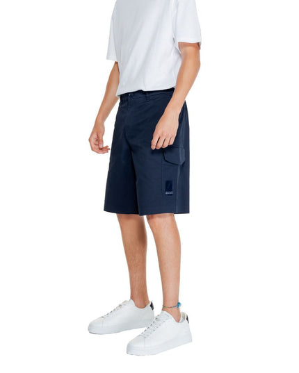 Armani Exchange Blue Cotton Short