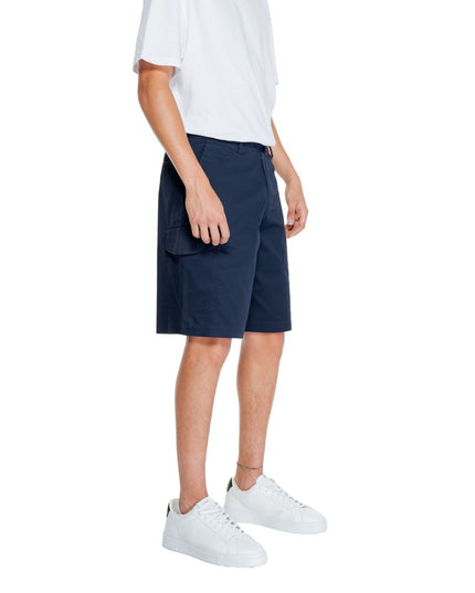 Armani Exchange Blue Cotton Short