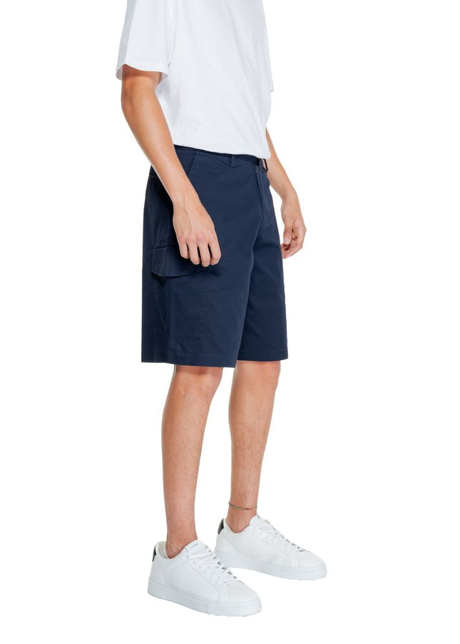 Armani Exchange Blue Cotton Short