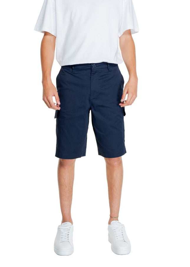 Armani Exchange Blue Cotton Short