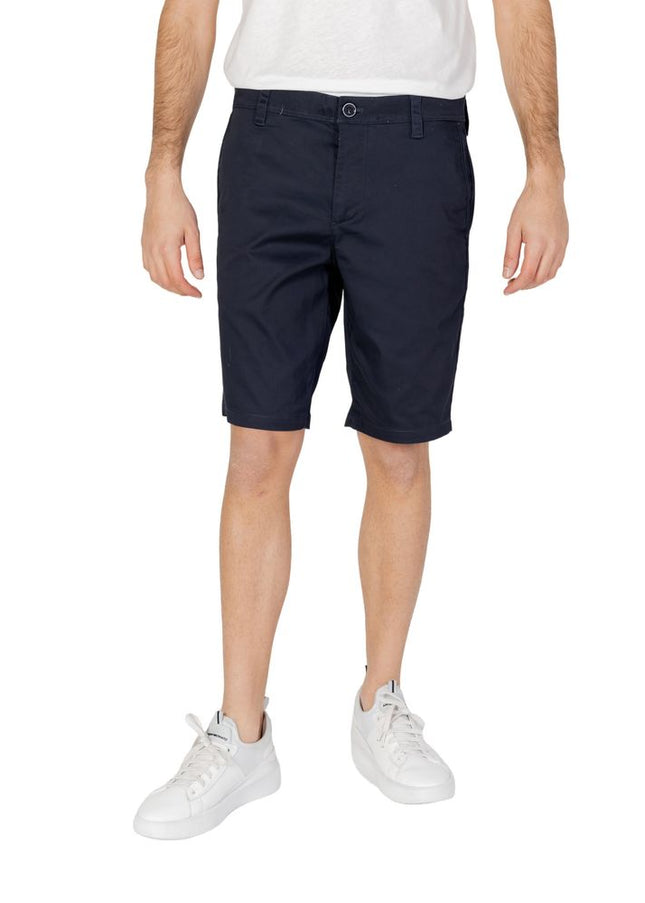 Armani Exchange Blue Cotton Short