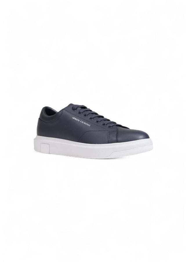 Armani Exchange Blue Leather Sneaker