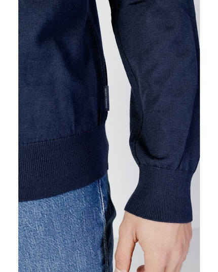 Armani Exchange Blue Wool Sweater