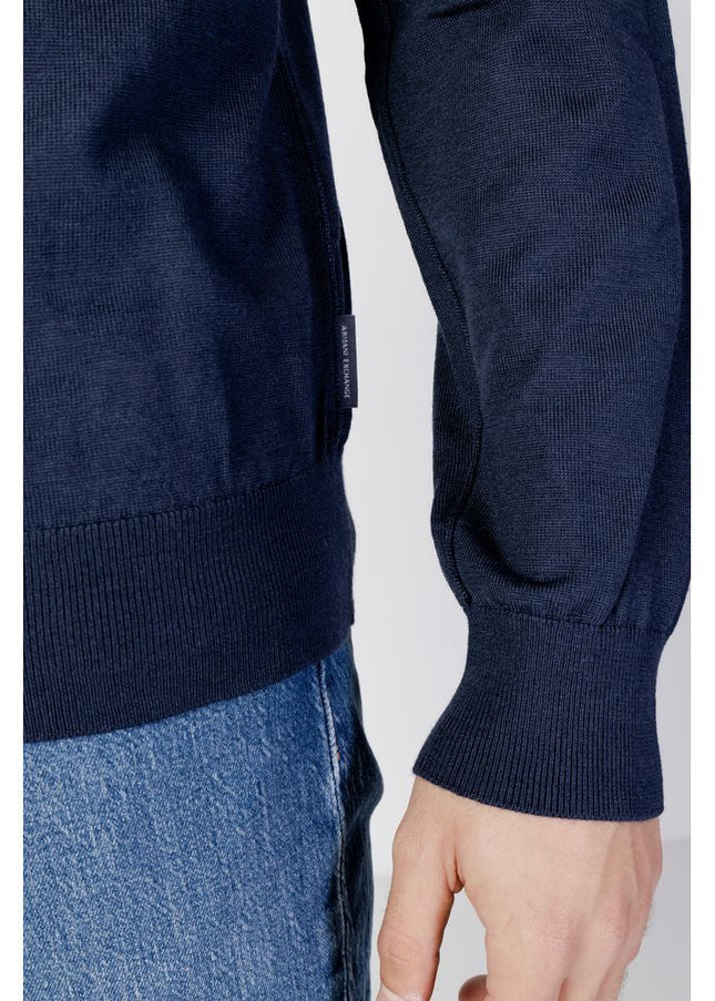 Armani Exchange Blue Wool Sweater