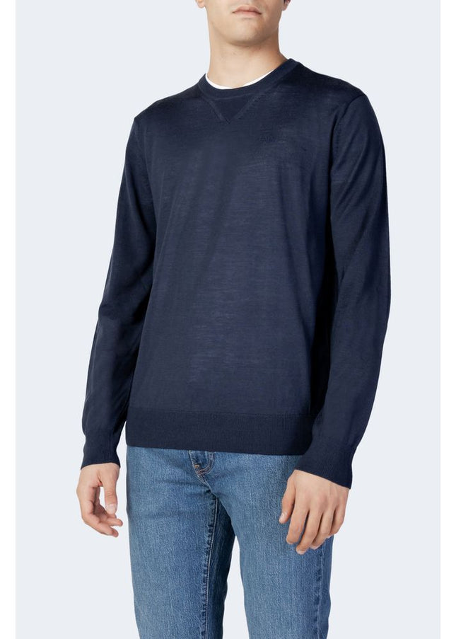 Armani Exchange Blue Wool Sweater