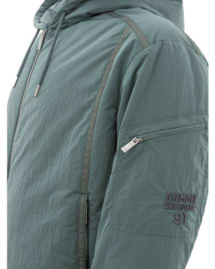 Armani Exchange Chic Green Polyamide Men's Jacket