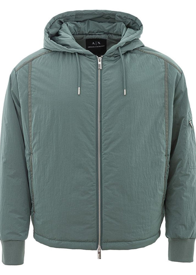 Armani Exchange Chic Green Polyamide Men's Jacket