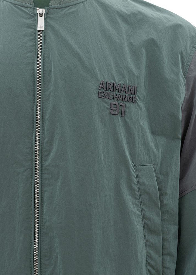 Armani Exchange Exquisite Green Polyamide Men's Jacket