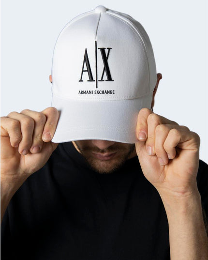 Armani Exchange White Cotton Hats & Cap