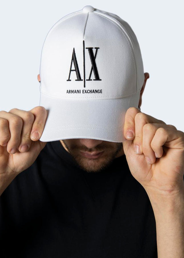 Armani Exchange White Cotton Hats & Cap