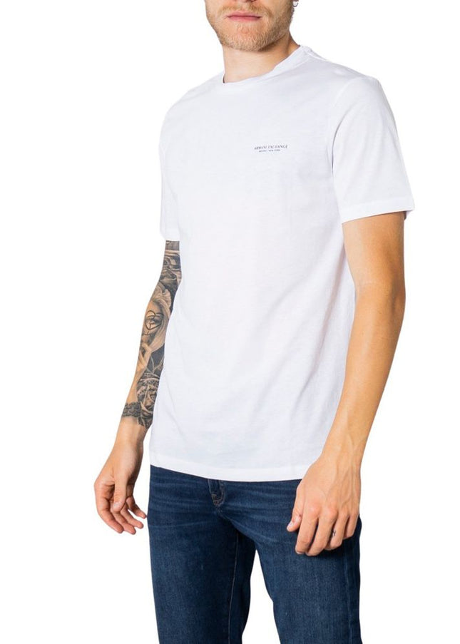 Armani Exchange White Cotton T-Shirt