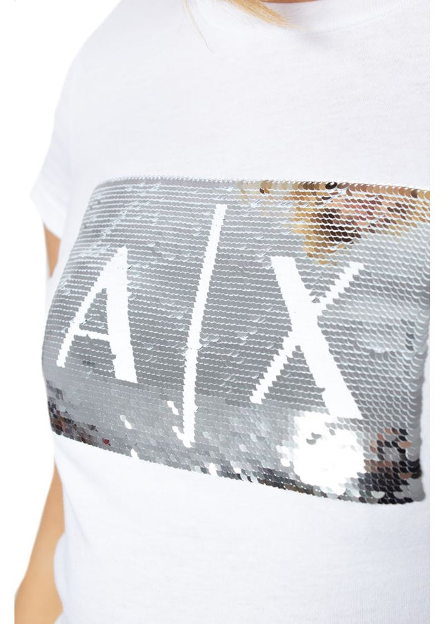 Armani Exchange White Cotton Tops & T-Shirt