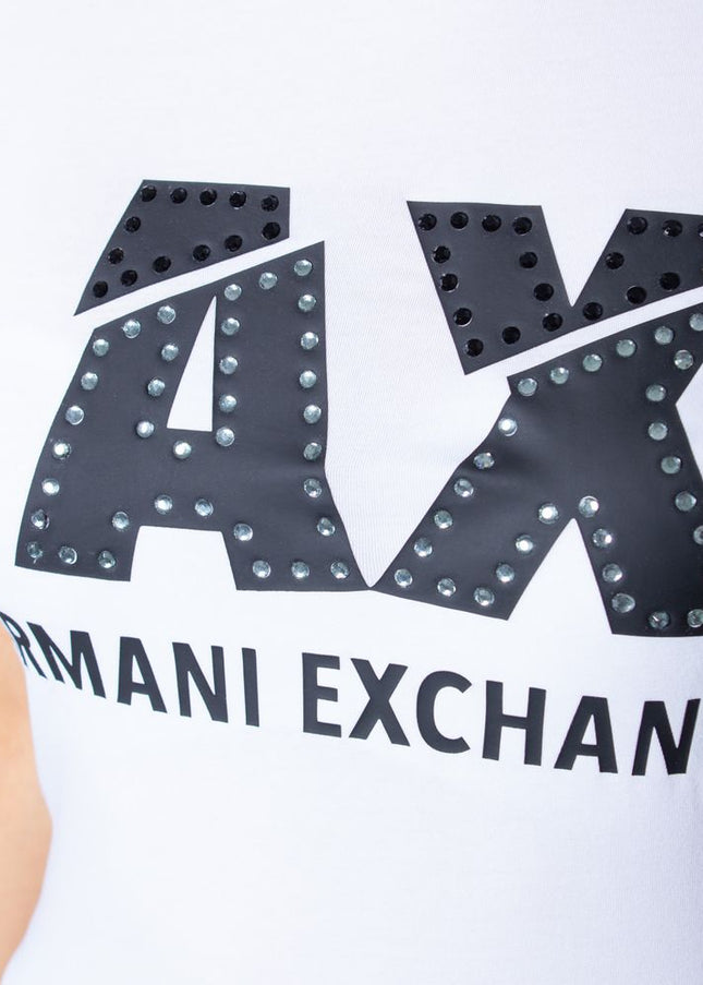 Armani Exchange White Cotton Tops & T-Shirt