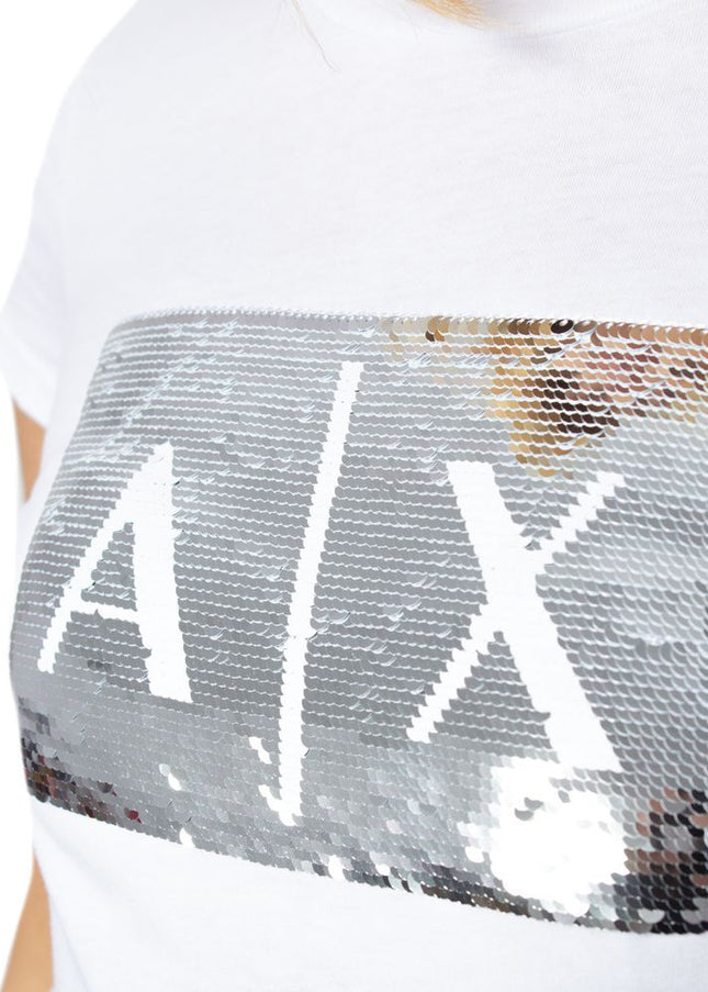 Armani Exchange White Cotton Tops & T-Shirt