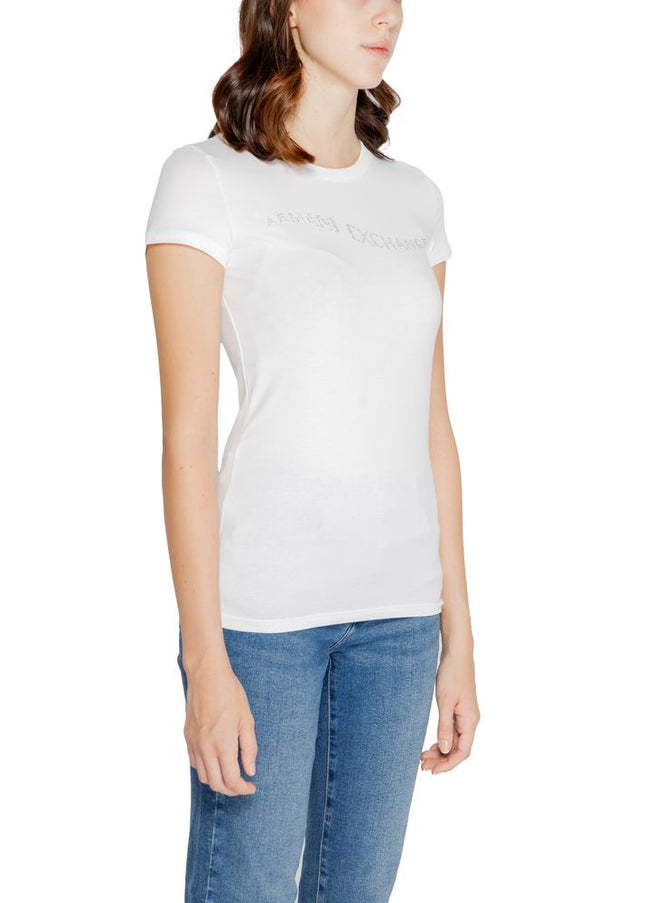 Armani Exchange White Cotton Tops & T-Shirt