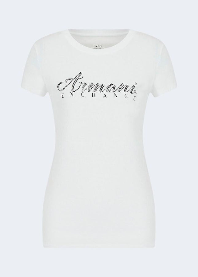 Armani Exchange White Cotton Tops & T-Shirt