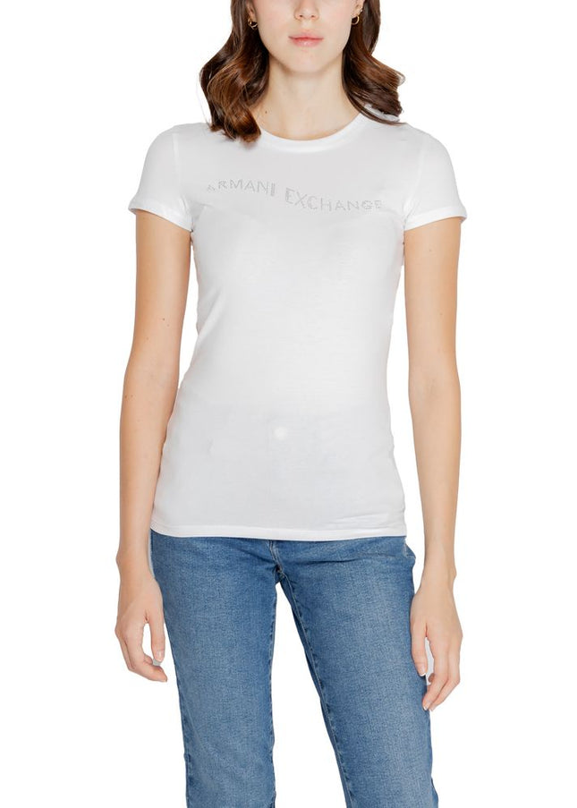 Armani Exchange White Cotton Tops & T-Shirt